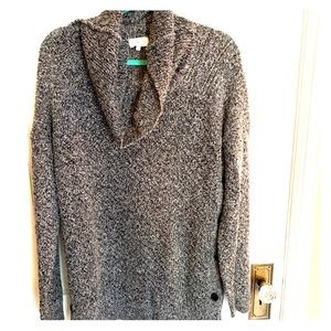 Lucky Brand black and white cowl neck sweater